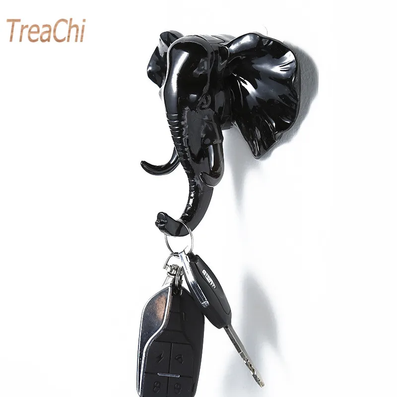 Настенные крючки с изображением головы слона вешалка для дверей ключей одежды