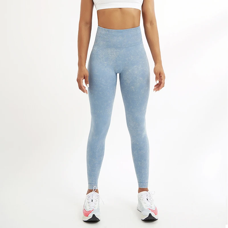 Sexy washed high waist yoga pants gym running women's sports pants clip hip leggings breathable leggings best yoga wear