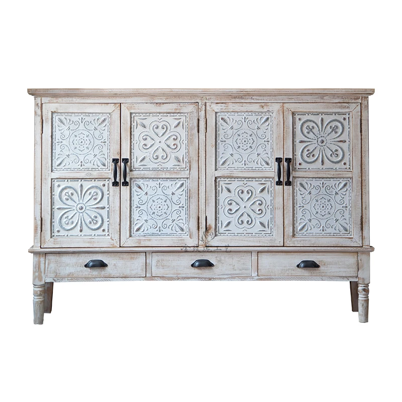 Входной шкаф из массива дерева винтажной гравюры, потертого придания, буфета кровати и завтрака, декорации для гостиной и спальни, шкаф-хранилища.