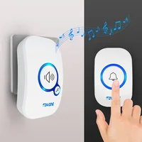 Беспроводной дверной звонок Towode, диапазон срабатывания 150 метров, 4 уровня громкости, 32 мелодии#1