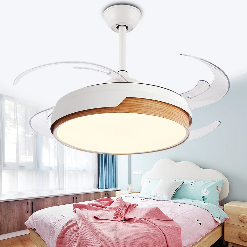 Невидимый потолочный вентилятор современная простая лампа для дома гостиной