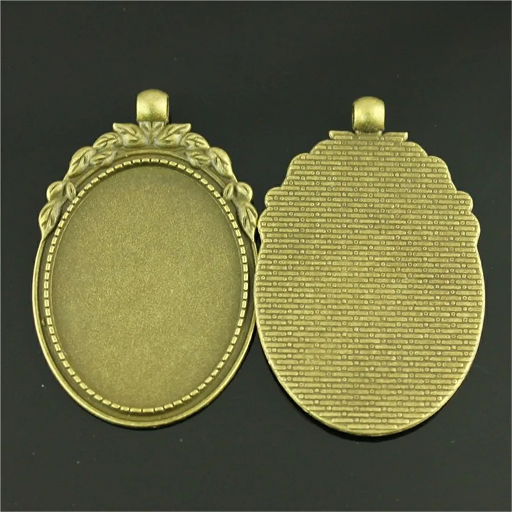 3 шт. подходит для 30x40 мм Овальные Кабошоны кабошоны основа 2 вида цветов винтажные