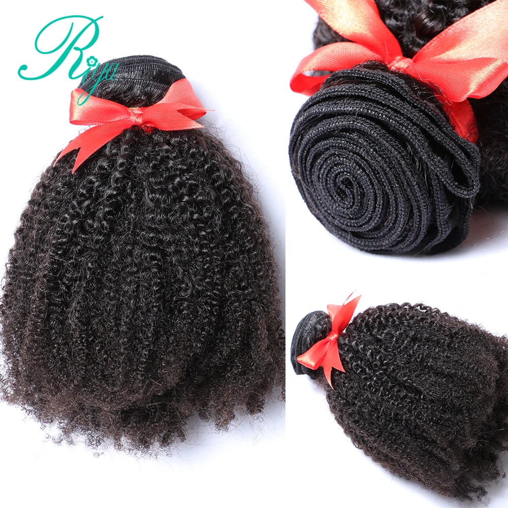 100% человеческие волосы пряди ных женщин афро кудрявые волнистые бразильские для