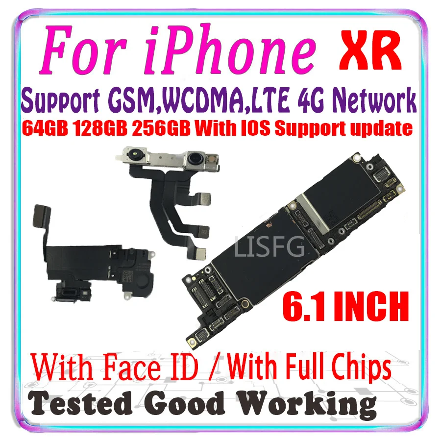 Материнская плата для iPhone XR &amp XS MAX с распознаванием лица 64 ГБ 128 256 100% Оригинальный