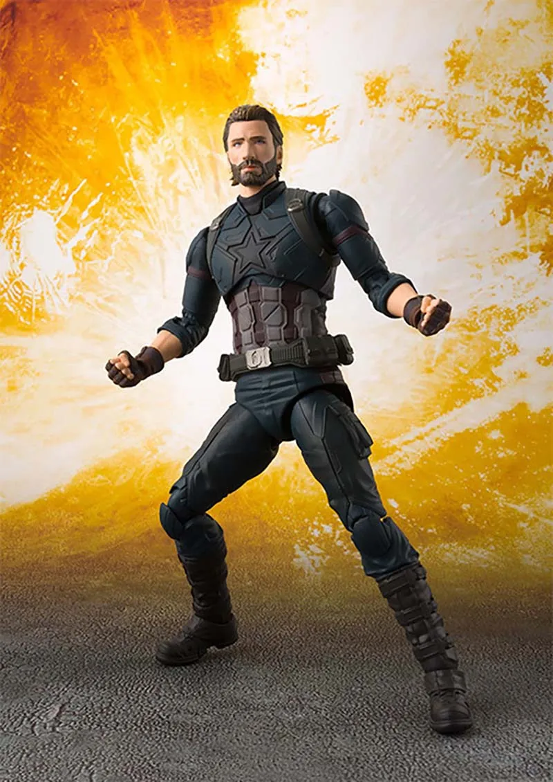 Экшн-фигурка Marvel SHF Captain America Infinity военная модель игрушки | Игрушки и хобби