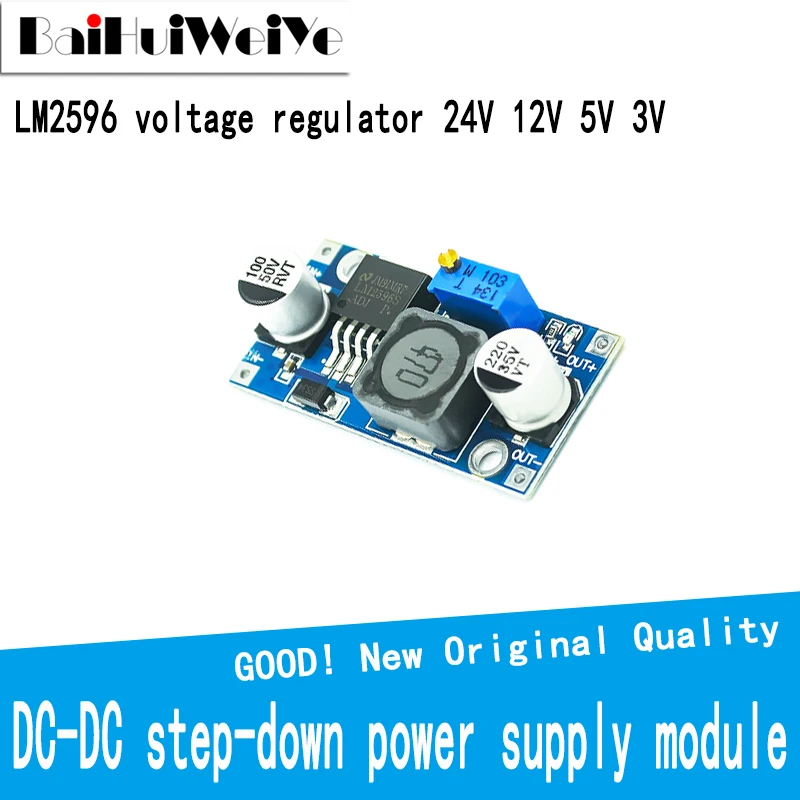 

LM2596 DC-DC Step-Down Power Supply Module 3A Adjustable Step-down Module LM2596S Voltage Regulator 24V 12V 5V 3V For Arduino