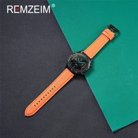 lychee grain leather 20mm22mm band for galaxy watch 3 45mm46mm42mmactive 2 samsung gear s3 frontier huawei watch gt 2