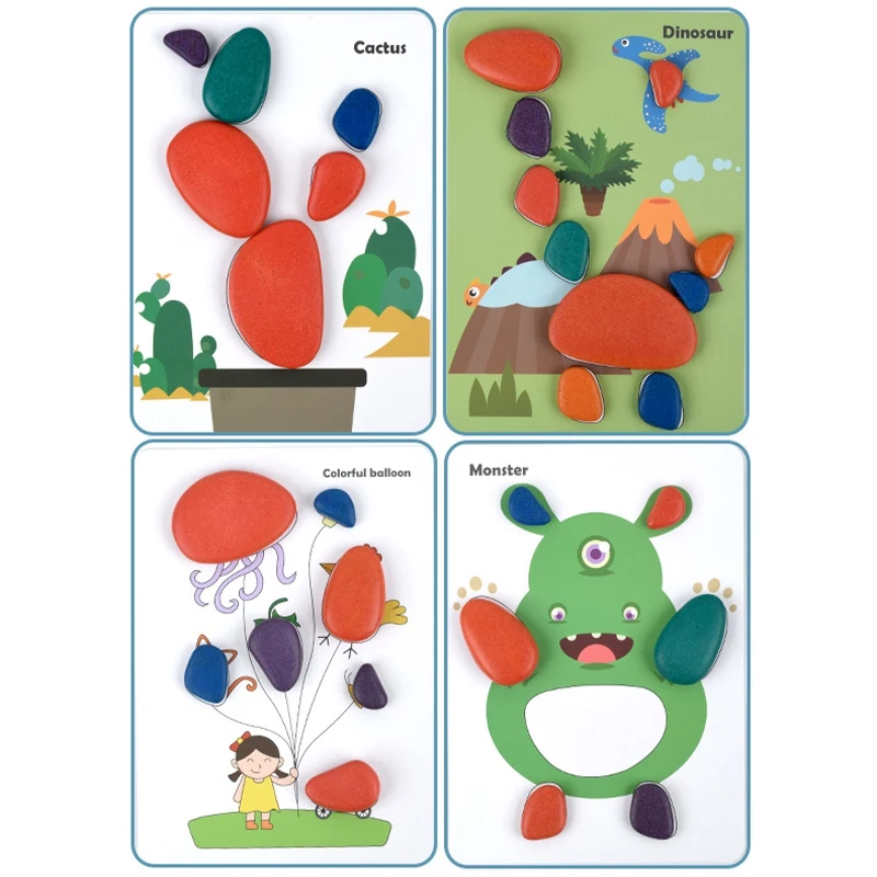 

Wooden DIY Jigsaw Crazy Stone Building Blocks Puzzle Game Creativity Developing Educational Toys for Kids