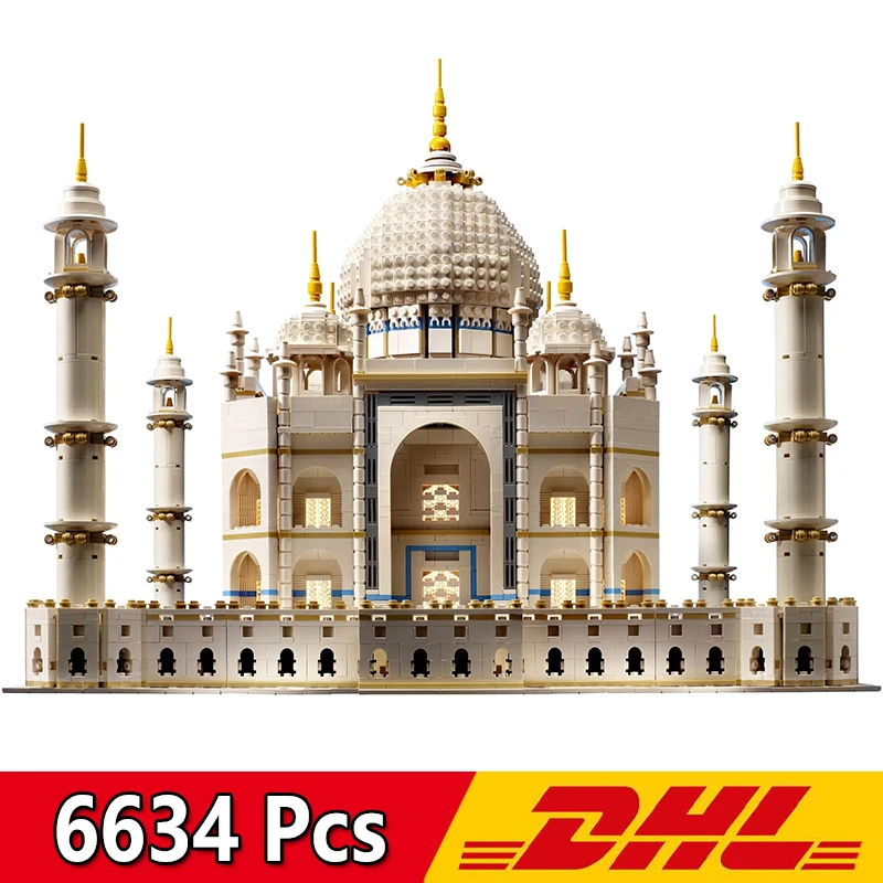 

10189 10256 World Famous Buildings India Taj Mahal Model Blocks 17001 17008 6634Pcs Bricks Sets Toys Gifts