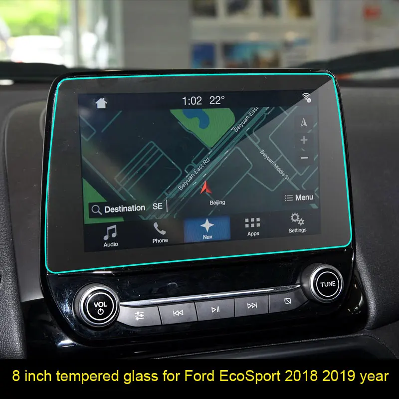 

For Ford Ecosport 2018 2019 2020 8 inch Car GPS Navigation Screen Anti-scratch Tempered Film sticker protector
