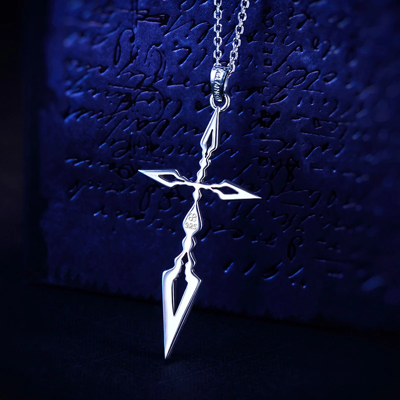 Подвеска Fate Zero сабля серебро 925 пробы крест ювелирные изделия ожерелье аниме