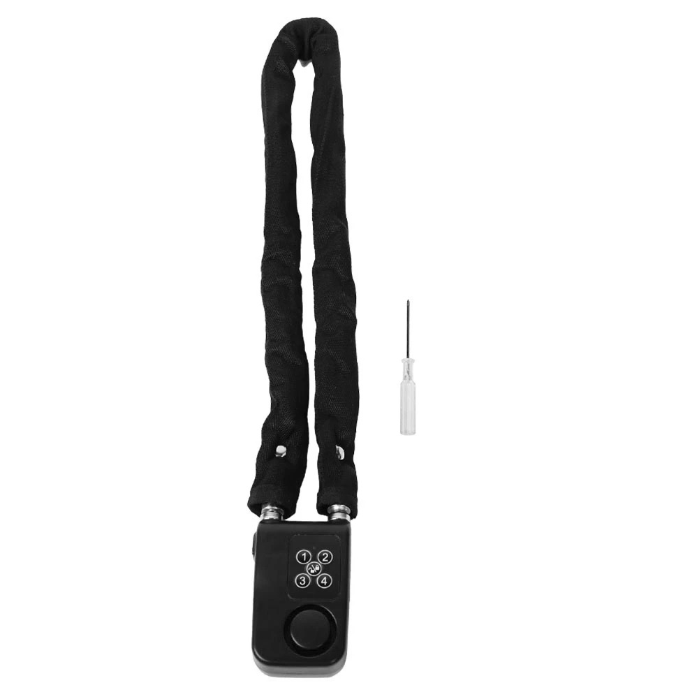 

Waterproof Anti-theft Code Stainless Steel Bicycle Electric Bike Door Chain Lock (Black)