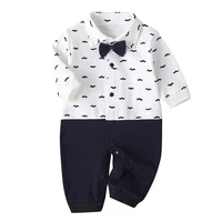 baby rompers cotton springautumn fashion patchwork long sleeve baby boys jumpsuit buttons cute playsuit patchwork bebe clothes