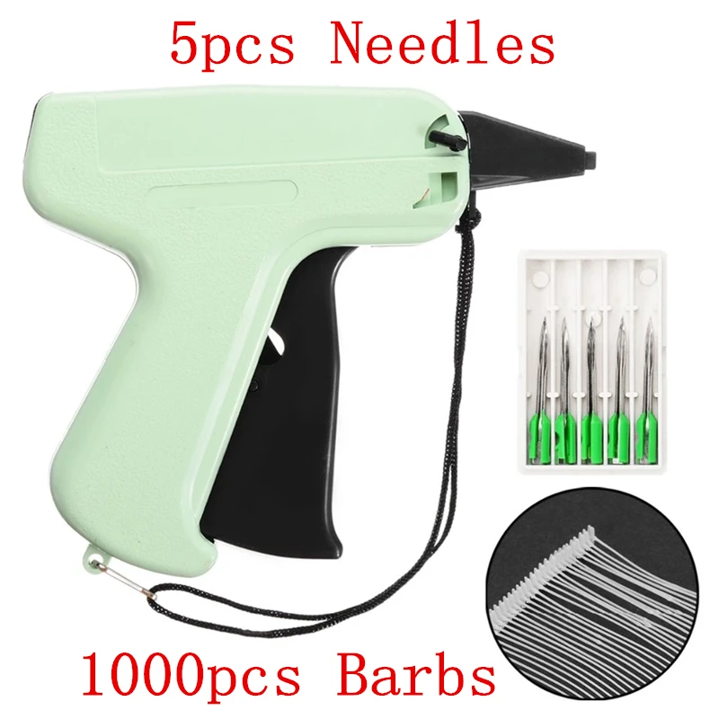 

1000 Barbs + 5 Needles Clothes Garment Price Label Tags Gun Marking DIY Apparel Tagging Guns Sewing Craft Tool