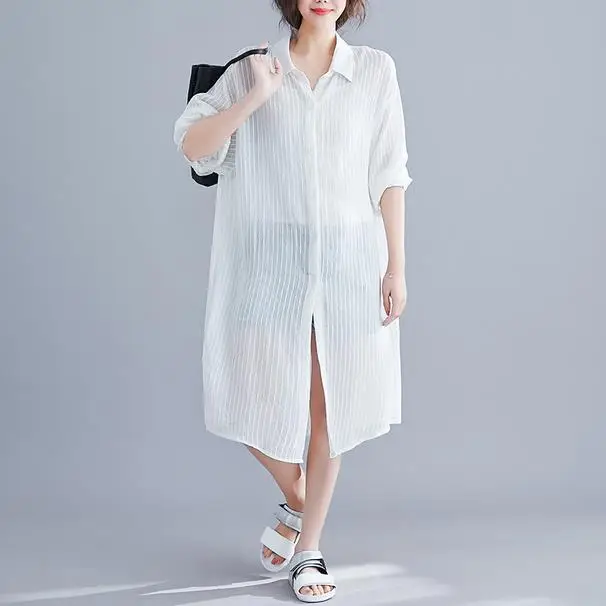 Корейский Свободный длинный женский солнцезащитный тренчкот 2020 летние женские