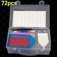 5d diy diamond painting tools kits 72pcs storage box embroidery accessories beads container mosaic storage boxes glue pen plate
