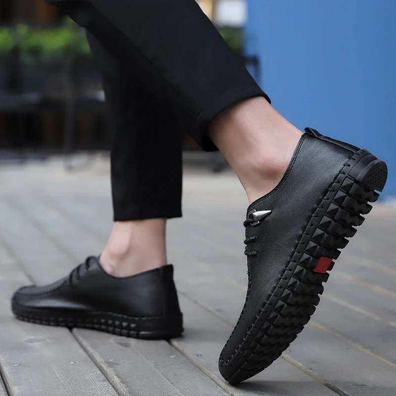 

Casual Fashion Sneakers Casual Shoes Men Fashion For Black Zapatos De Hombre 2020 Spring Casuales Man Leather Sport Flat Shoe