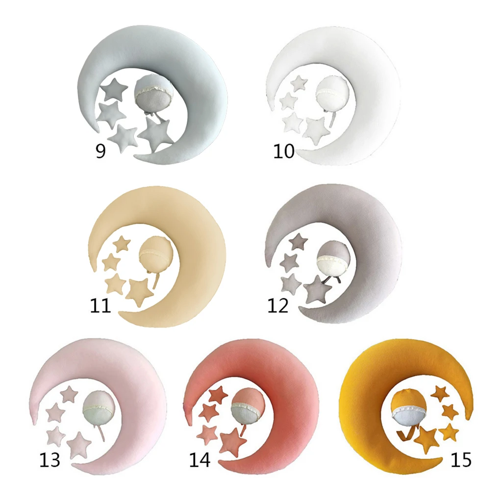 

Baby Hat Posing Beans Moon Pillow Stars Set Newborn Photography Props Infants Photo Shooting Accessories