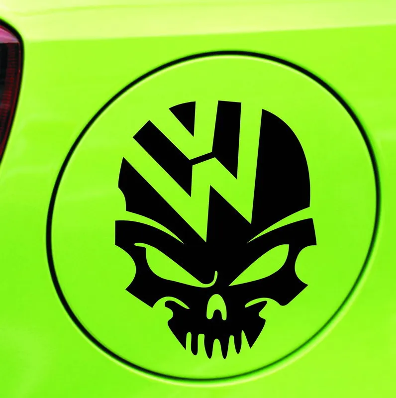 Skull Reflective Car JDM Sticker Demon Decal Fuel Tank Door Window Bumper Trunk Motorcycle Helmet for Volkswagen VW Golf Polo | Автомобили