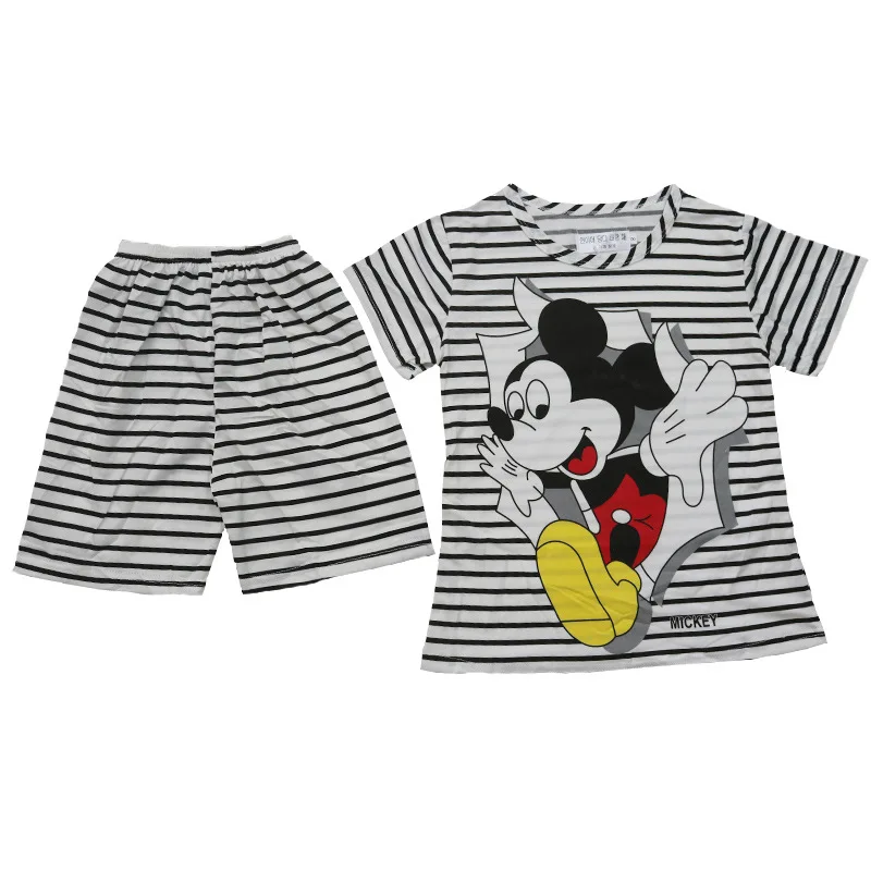 Летняя Детская домашняя одежда Disney для принцесс комплект одежды сна девочек