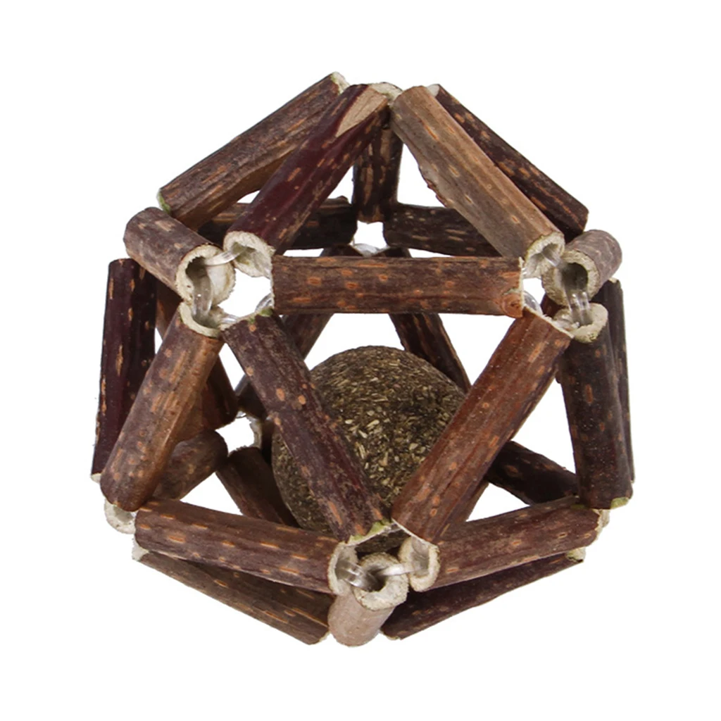 Игрушки для кошек натуральные шарики серебряной лозы чистки зубов палочки