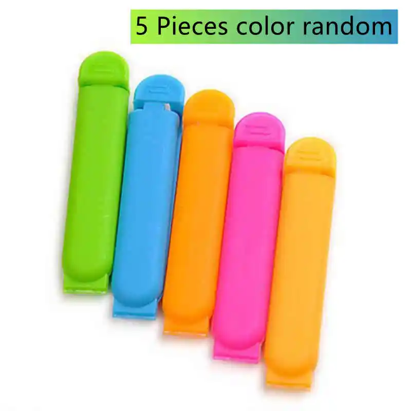 

5x Portable New Kitchen Storage Food Snack Seal Sealing Bag Clips Sealer Clamp Plastic Tool Kitchen Accessories