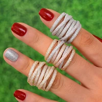 godki jimbora wide luxury 3 tone twist layers line rings for women wedding cubic zircon african bridal dubai finger ring jewelry