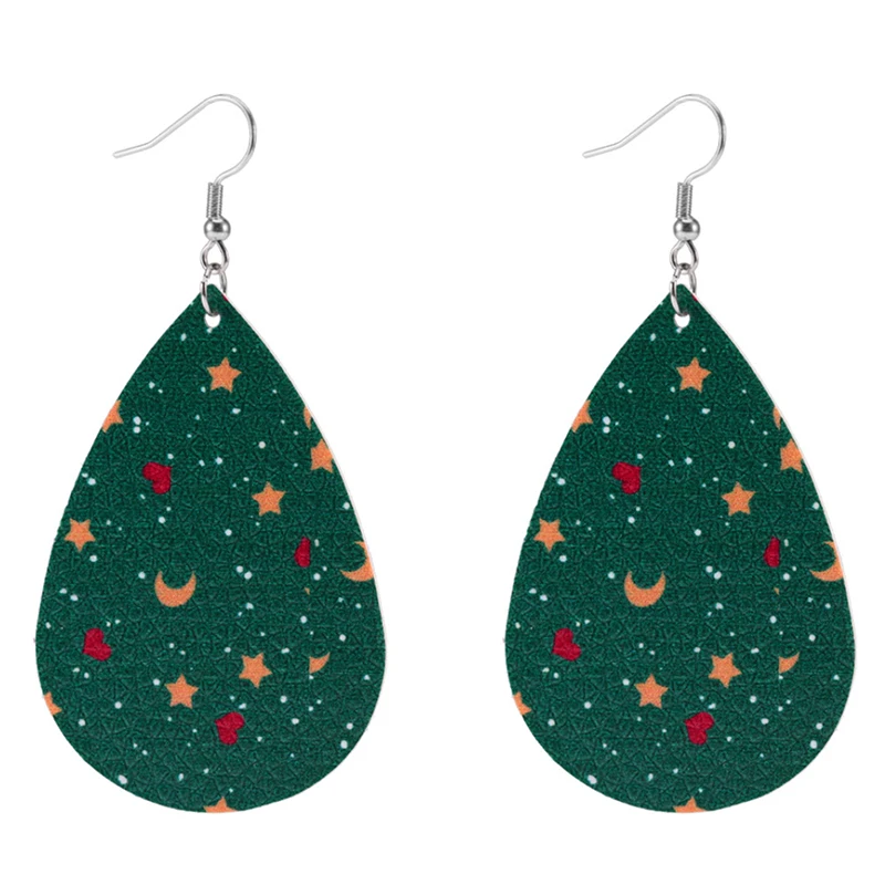 Серьги в рождественском стиле женские рождественские кожаные серьги с оленем
