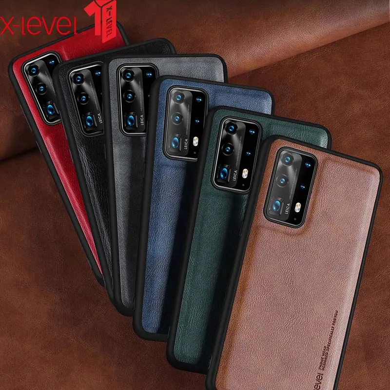 Чехол для Huawei P40 Pro роскошный винтажный кожаный защитный чехол накладка X