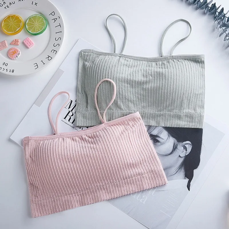 

Women's Top Female Bodycon Sleeveless Crop Top Strapless Padded Bralette Tube Top Seamless Underwear Streetwear Sexy Lingerie