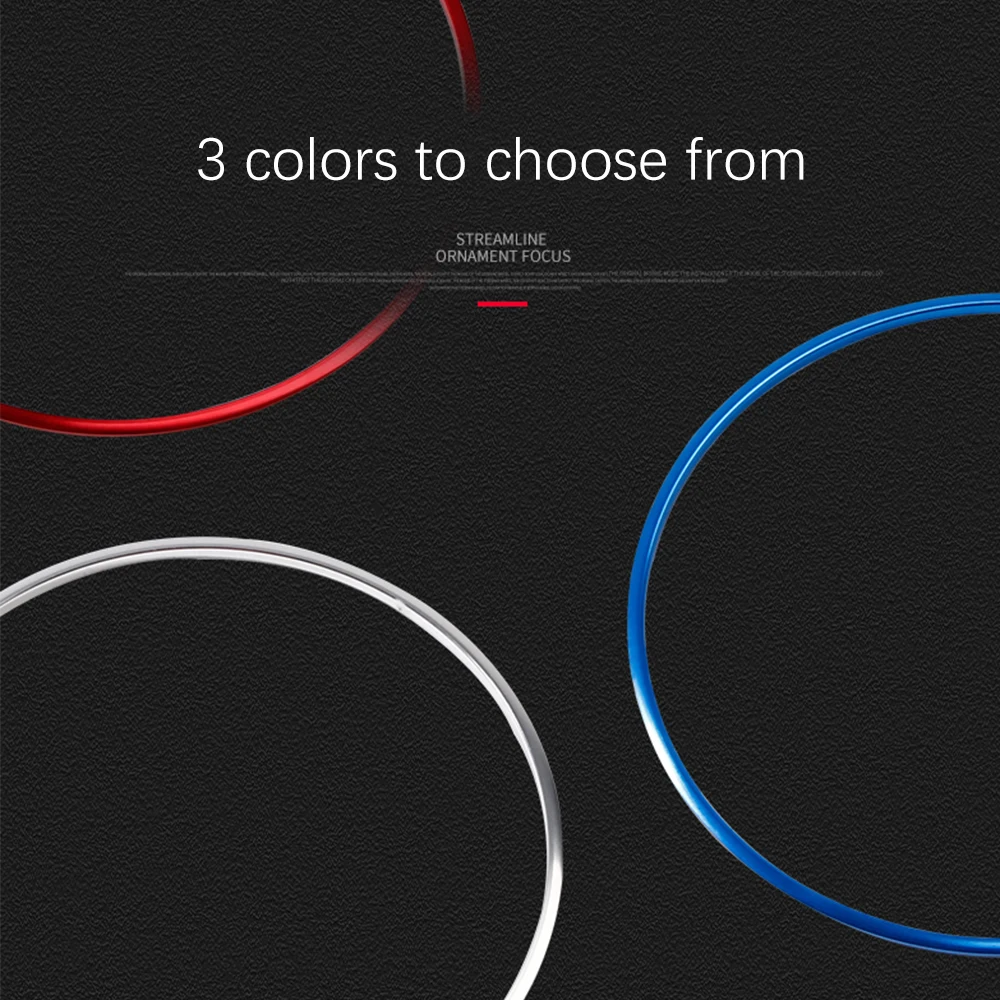 

Car Styling Steering Wheel Circle Decoration Sticker Trim For Porsche Panamera Cayenne Aluminium Alloy Interior Accessories