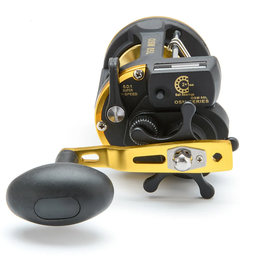 GLEEGLING 6:1 Fishing Reels 3BB Right Hand Line Trolling with Counter Drum Reel Multiplier |