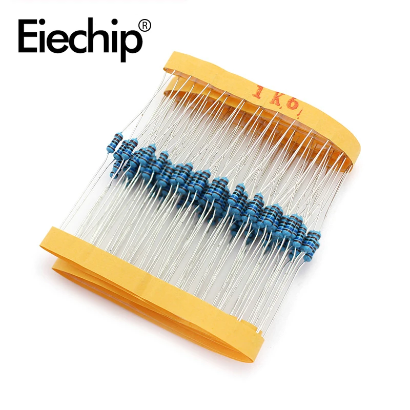 

100pcs/lot 1/4W 1% Metal film resistor 0.25W resistance 1.6K ohm Throught Hole