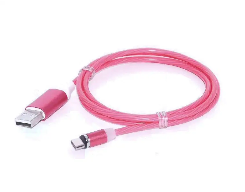 100 шт./лот светящийся USB кабель для iPhone XR X 7 8 Micro Type C|Зарядные устройства телефонов|
