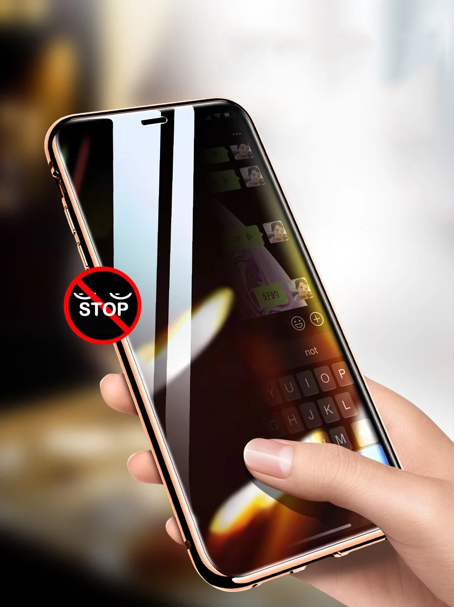 IPhone 1112 Pro XSMax X XR анти пип закаленное стекло Магнитная металлическая адсорбционная