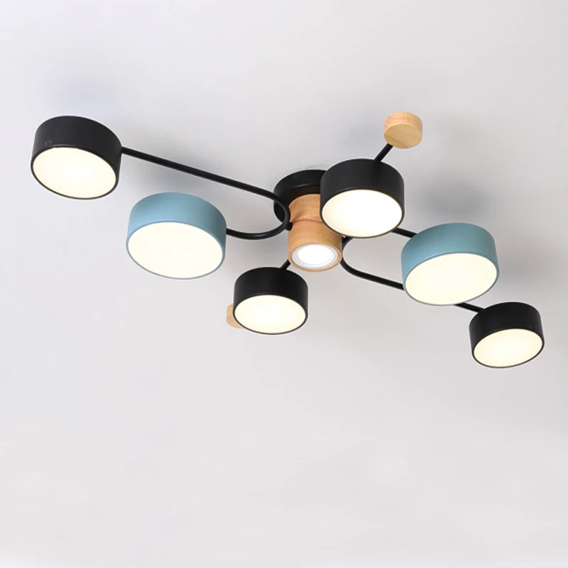 Современная Минималистичная Светодиодная потолочная лампа в скандинавском