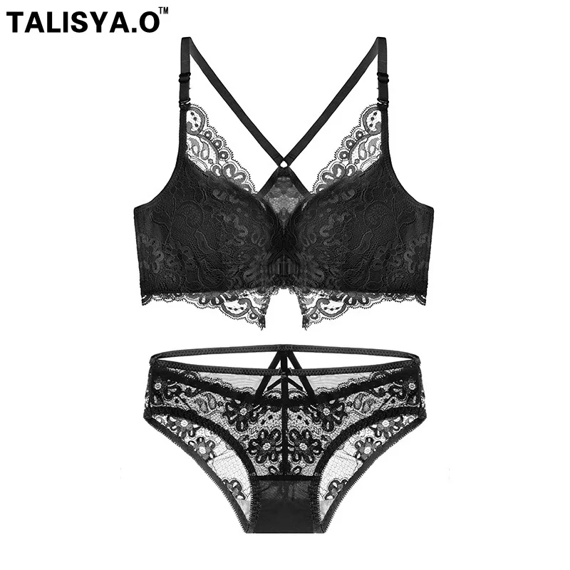 

TALISYA.O Sexy Lace Bras Set For Women Wire Free Women's Underwear Push Up Front Closure Lingerie Bralette Dropshipping New 2022
