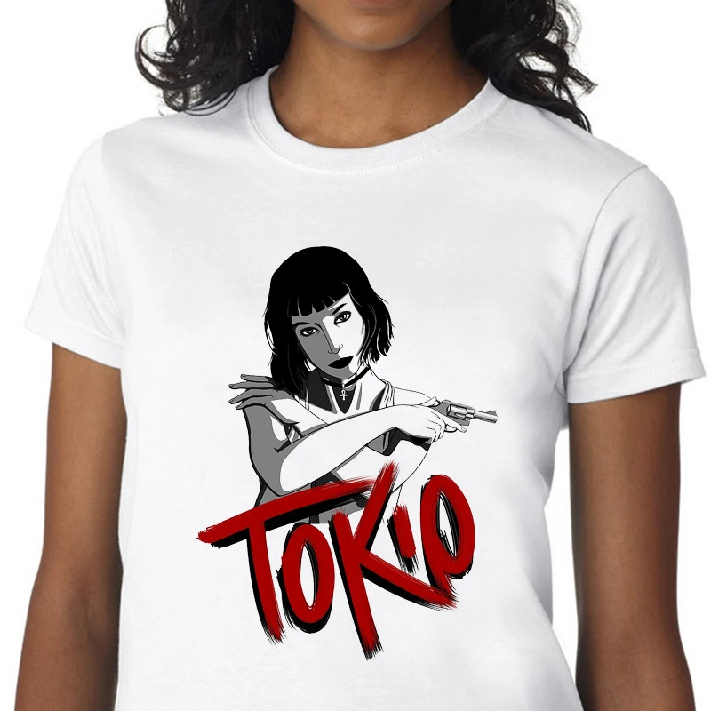 

La Casa De Papel tops tees Money Heist TV Series T Shirt Women Short Sleeve House of Paper Funny graphic print Custom T-Shirt