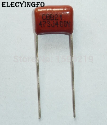 

50pcs CBB capacitor 473 400V 473J 0.047uF 47nF P10 CBB21 Metallized Polypropylene Film Capacitor