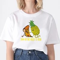 pineapple fruit clothing printed womens t shirt fashion womens top graphic t shirt womens kawaii camisas t shirt