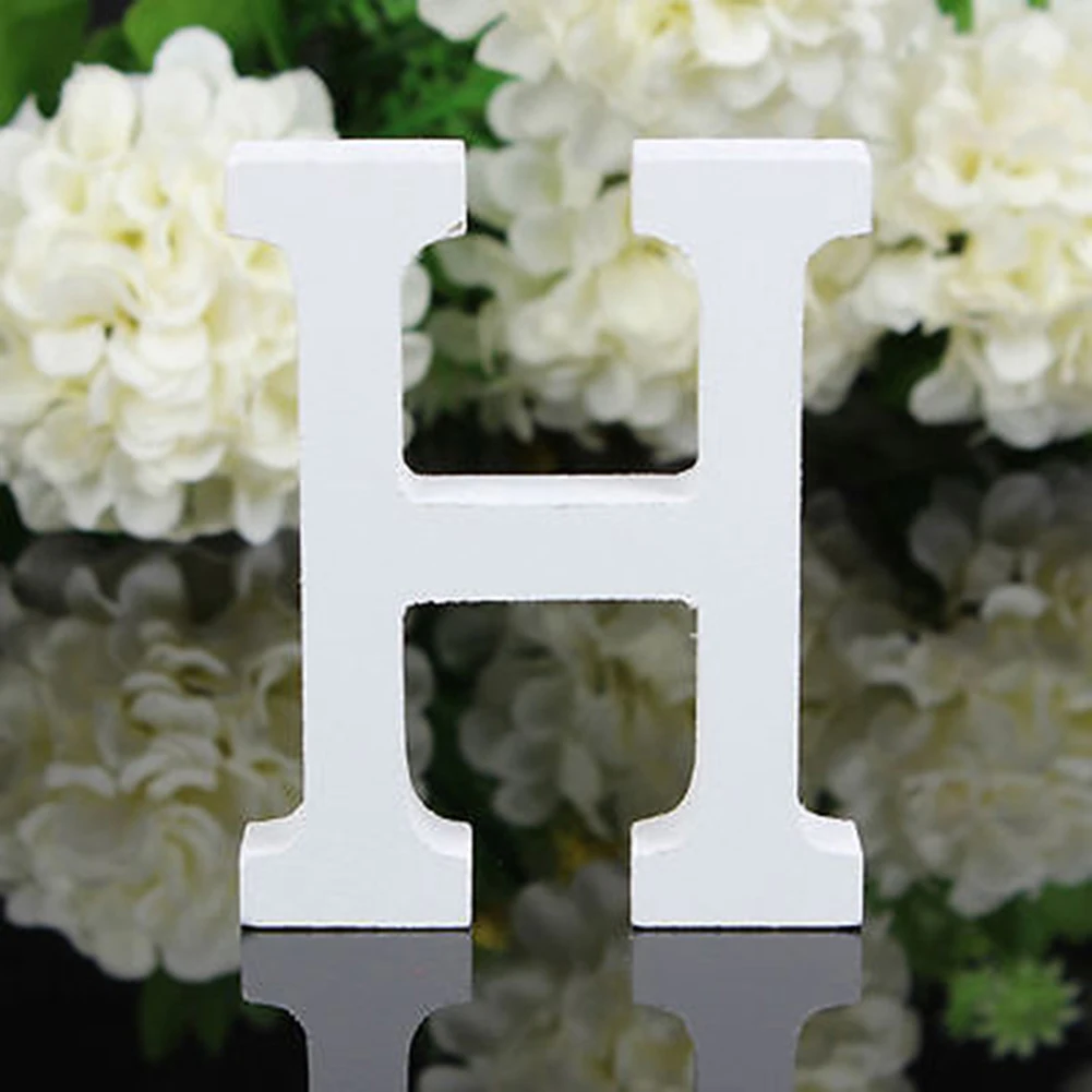 

1pc 8cm White Wooden Letters Alphabet DIY Word Letter Name Design Art Crafts Standing Party Birthday Home Decor