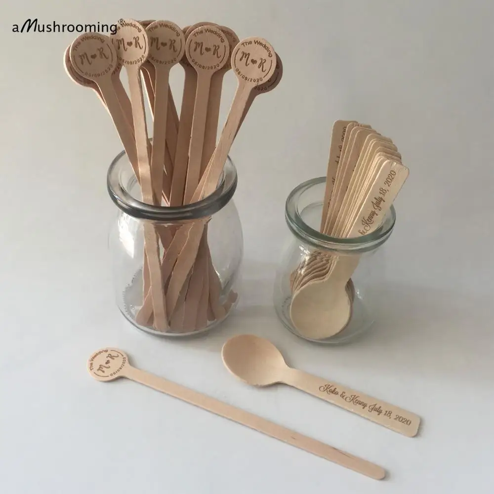 Типографская печатная машина ложки Напиток мешалки персонализированные