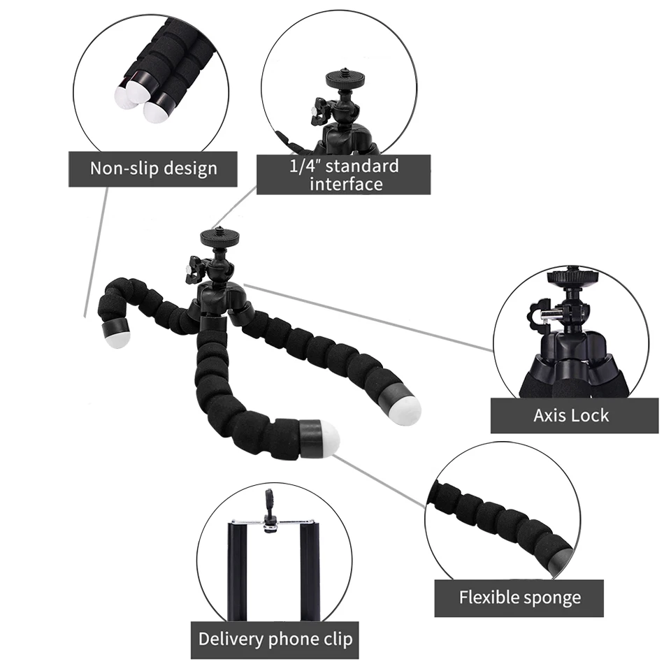 Гибкий мини штатив для селфи|Подставки и держатели| |