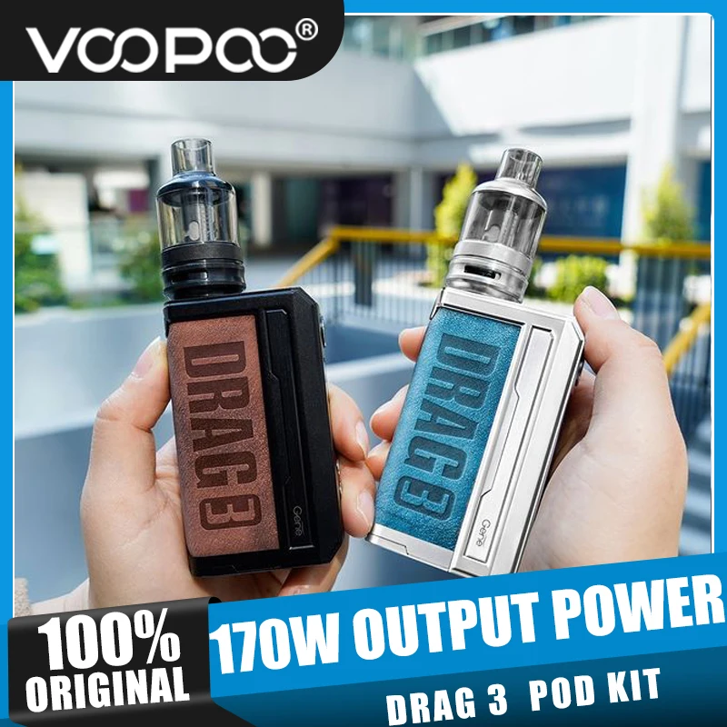 Оригинальный набор Voopoo 177 Вт DRAG3 TC Kit с резервуаром 5 мл TPP DRAG 3 Mod VS Drag 2 Atomizer e cig Vape wi/