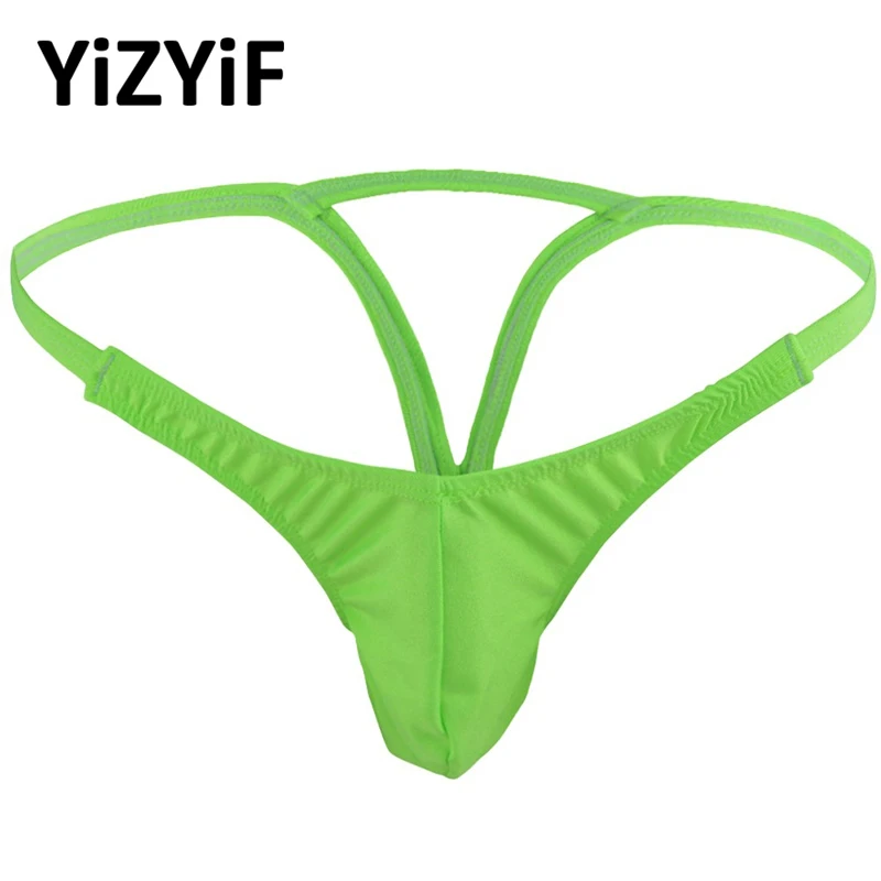 Мужские трусы стринги с перевернутым треугольником черные Трусы мешочком