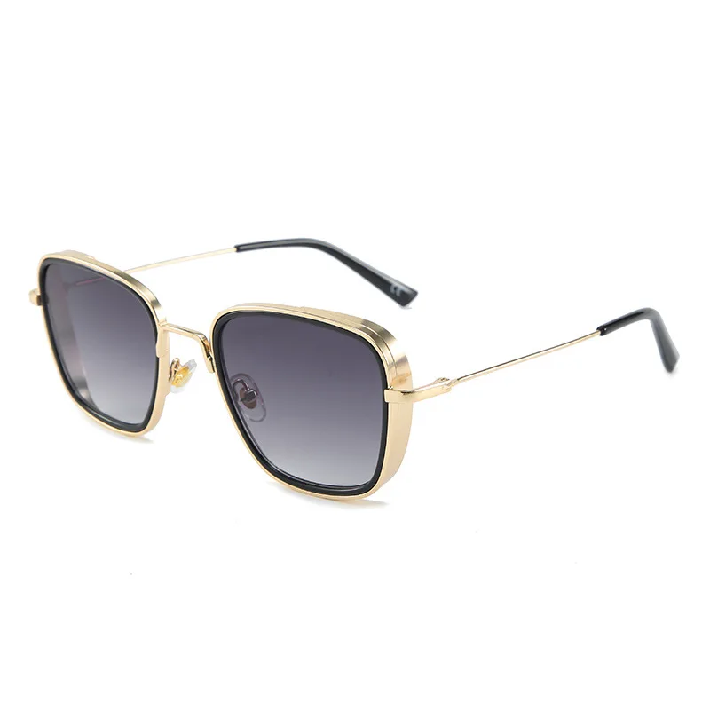 

2021 New Square Thin border Sunglasses For Women Fashion Elegant Gold Line Border Sun Glasses Men Luxury design high quality UV