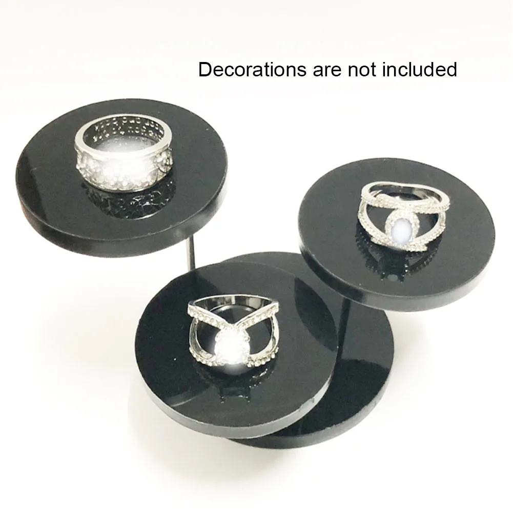 3 Layers Necklace Acrylic Holder Jewelry Display Earring Ring Practical Round Plate Home Easy Clean Bracelet Stand Pendant Shelf | Украшения