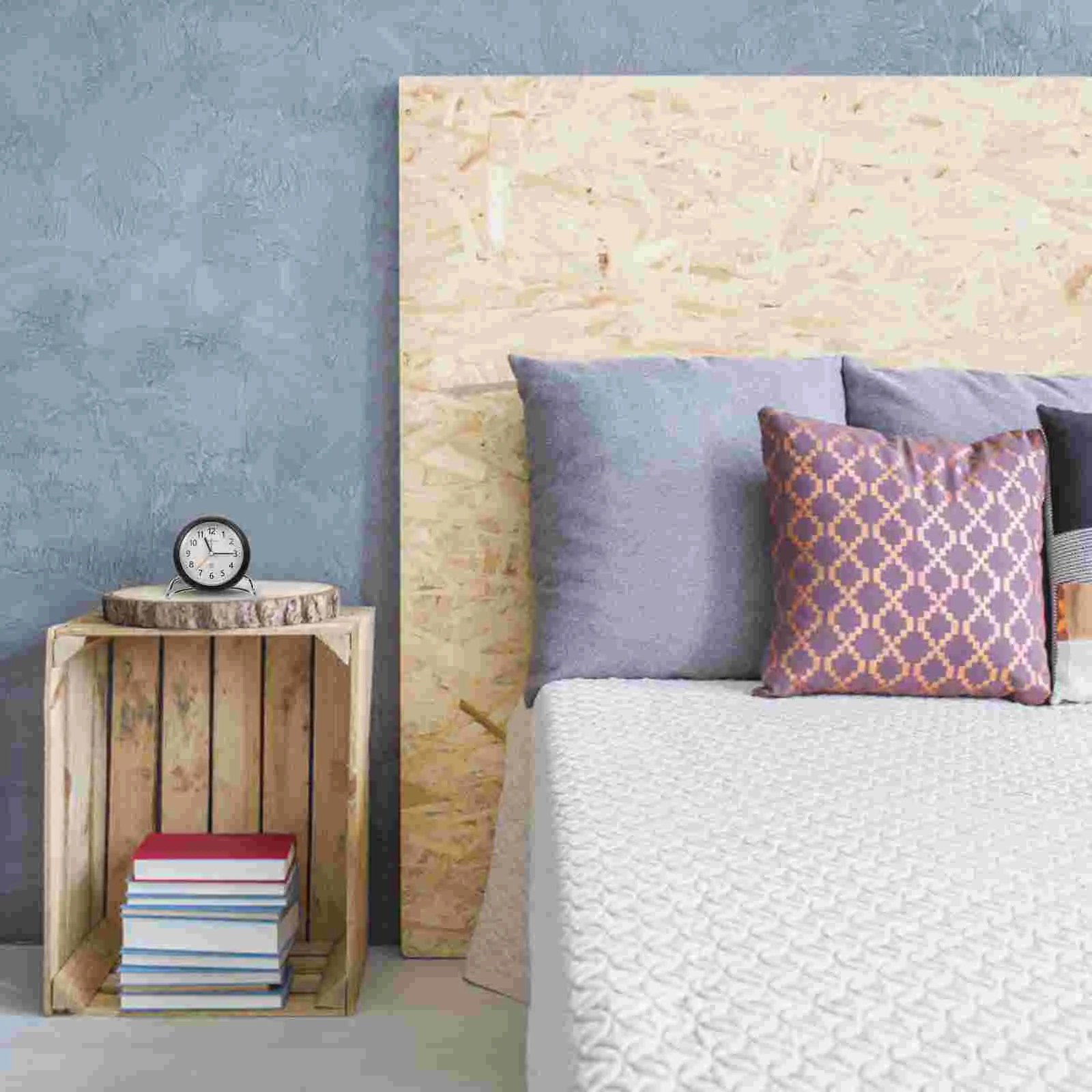 Бесшумные Настольные часы-будильник в простом стиле с ночным светильник ением |