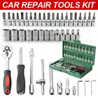 46 в 1 партия гайковерта набор ручного инструмента Ratchet углерода Сталь фиксатор торцевой гаечный ключ отвертка для дома мотоцикл набор инструментов для ремонта автомобиля