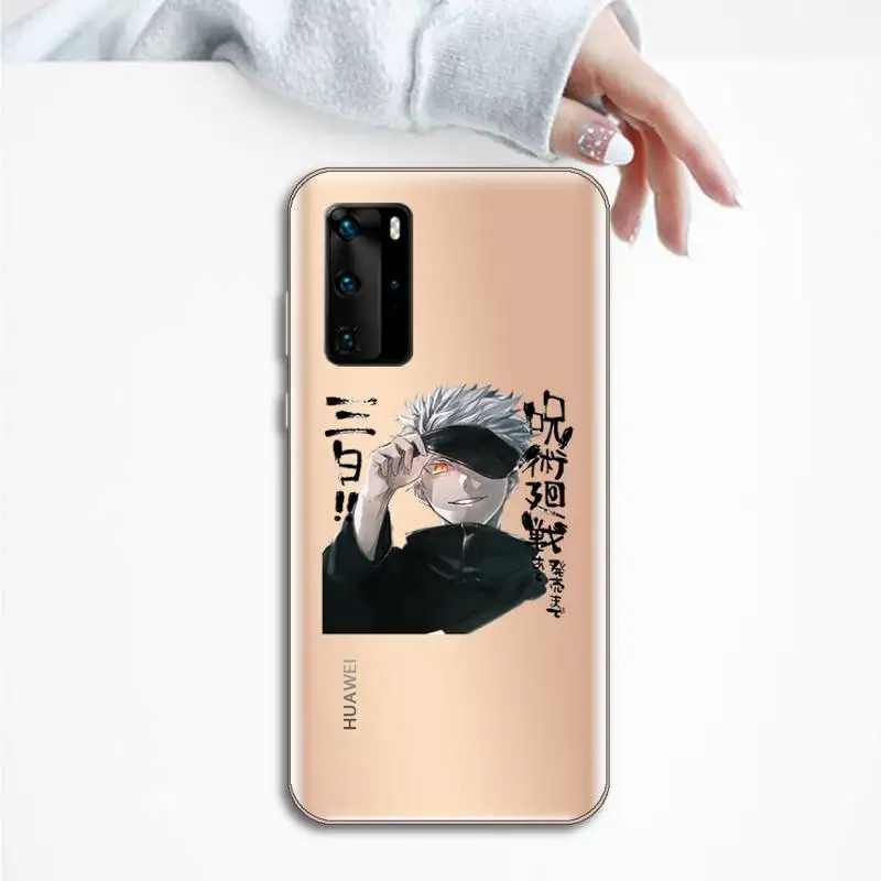 

Jujutsu Kaisen Japan Anime Phone Case Transparent for Huawei P honor 8 10i 20 30 40 smart 2019
